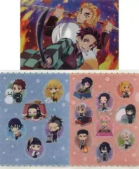 【中古】クリアファイル 集合 A4クリアファイル3枚セット 「劇場版 鬼滅の刃 無限列車編×ローソン」