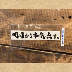 カッティングステッカー　明日から本気出す