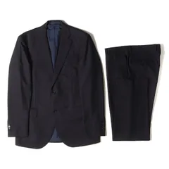 BEAMS ビームス ヘリンボーン テーラードジャケット スラックスパンツ スーツ セットアップ HEART ダークネイビー 紺 50 シンプルのサムネイル