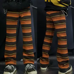 90s~00s ABAHOUSE Mexican Border Multi Color Cotton Knit BootsCut Flare Pants 90年~00年代 アバハウス メキシカンボーダー マルチカラー コットンニット ブーツカット フレアパンツ