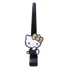 【メール便】ハローキティ ヘアアクセ マスコットロングヘアクリップ ギャルアート ブラウン サンリオ カミオジャパン 前髪クリップ キャラクター グッズ 