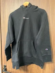 古着 チャンピオン リバースウィーブ 赤単色タグ ベトナム製 黒 XS ワンポイントロゴ パーカー