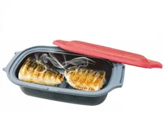 電子レンジで魚が焼ける 電子レンジ 調理器 焼き魚 魚焼き器 レンジグリルパン 丸型 調理器 レシピブック付き プロ レンジで焼き魚 レンジ専用 調理 調理器 焼き目 魚焼 肉 魚 餃子 hdl-5444