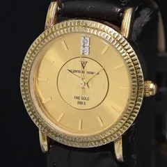 [ジャンク] ファインゴールド 文字盤24KT FINE GOLD QZ ジャンク] ファインゴールド 文字盤24KT FINE GOLD QZ