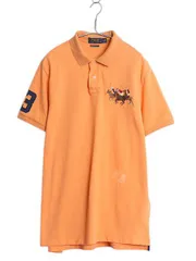 【お得なクーポン配布中!】 トリプルポニー ポロ ラルフローレン 鹿の子 半袖 ポロシャツ メンズ L / 半袖シャツ ナンバリング カットソー コットン スリム フィット