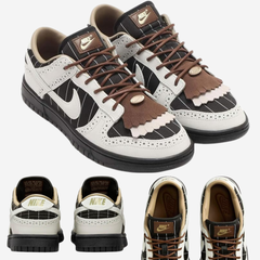 [ナイキ] WMNS DUNK LOW LX BROGUE BLACK/SUMMIT WHITE fv3642-010 ダンクロー LX ブラック / ホワイト /// エアフォース1 タッセルローファー ローファースニーカー コンバース ニューバランス