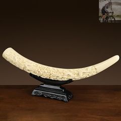 象牙風 一本物 置物 オブジェ 七福神 骨董品 彫り物 インテリア 骨董