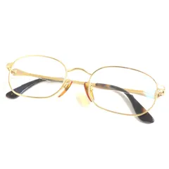 良品▼BVLGARI ブルガリ ブルガリブルガリ マーブル柄 メガネ/アイウェア 度入り ゴールド×クリアブラウン 50□19 135 伊製 ケース付きのサムネイル