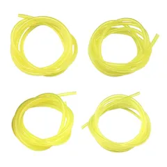 LIKENNY 草刈払機燃料ホース 4サイズ 2mm x 3.5mm， 2.5 mm x 5mm ，3mm x 5mm ，3mm x 6mm 長さ1.5M 丸型 燃料パイプ 配管 オイルパイプ 燃料パイプガソリンチューブ 草刈機 刈払機 チェンソー適用(黄 0