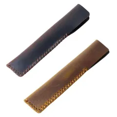 HAMILO ペンケース 万年筆 ボールペン 牛革製 文房具 ビジネス 手縫い仕上げ 2点セット