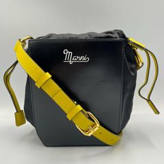 マルニ MARNI ショルダーバッグ ガゼットスモール ショルダーバッグ レザー ブラック系 レディース
