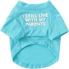 Jimjis 犬服 春夏秋冬 犬の服 ペット服 猫服 薄手 可愛い ドッグウェア 洋服 通気 伸縮性( ブルー,  S)