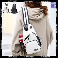 リュック レディース ショルダー 斜めがけ 軽量多機能♡スポーツ通勤ホワイト ユニセックス メンズ ボディバッグ 白 多機能 イヤホンホール 大容量 ポケット 小物入れ ワンショルダー バックパック メッセンジャーバッグ クロスボディバッグ