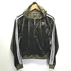 ふわふわパーカーです♪adidasトラックジャケット×ベルベットふわふわパーカー　ブラウン\u0026ピンクM