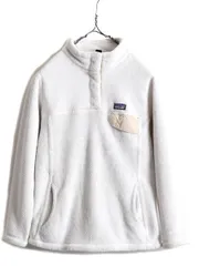 パタゴニア リツール スナップT プルオーバー ジャケット 古着 フリース 白