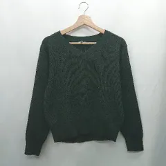 ◇ ⊇ INDIVI インディヴィ ラメ　Vネック 長袖 カットソー サイズ38 ブラック系 レディース E  【1502030024012】