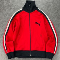 80s 90s Vintage PUMA プーマ トラックジャケット ジャージ プージャー ハイネック サイドライン メンズ L
