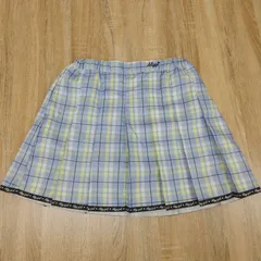 美品。ALGY。アルジー。キッズチェック柄スカート。パープル系。M　160サイズ。
