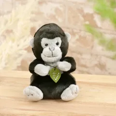 ぬいぐるみ potte ゴリラ （ ヌイグルミ ごりら 動物 雑貨 インテリア アニマル グッズ ベビー 赤ちゃん プレゼント ギフト かわいい 縫いぐるみ 人形 手乗り 小さい 癒しグッズ 子ども キッズ 出産祝い 女の子 男の子 ）