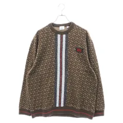BURBERRY LONDON (バーバリーロンドン) 19AW モノグラム ストライプ プリントコットン スウェット トレーナー 総柄ロゴ シャツ ブラウン 8018240のサムネイル