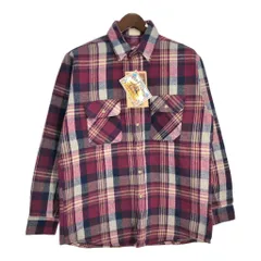デッドストック 90年代 USA製 FIVE BROTHER ファイブブラザー フランネルシャツ タータンチェック ワインレッド (メンズ L) 中古 古着 T3144
