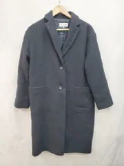 ◇ GLOBAL WORK グローバルワーク ロング シンプル 通勤 OL 長袖 コート サイズM ネイビー レディース P  【1405090014699】