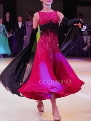 オーダーメイド　社交ダンス衣装　スタンダードドレス 半袖に変更できます