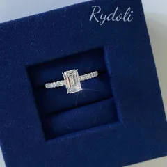 PT950 1.02ct E VVS2 オーダーメイドリング ラボグロウンダイヤモンド IGI鑑定書付き エメラルドカット プラチナ指輪ジュエリー エンゲージメントリング誕生日記念日プレゼント 結婚指輪 ダイヤリング