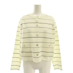 ロペピクニック ROPE Picnic 25SS ミラノリブ金ボタンニットカーディガン ボーダー 38 アイボリー /AQ ■OS