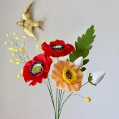 ポピーのブーケ💐　フェルトフラワー