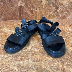 Dr. Martens ブラックサンダル UK8 Dr. Martens レザーサンダル ブラック UK8 - メルカリ