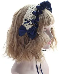 MORY TRADE morytrade カチューシャ ヘッドドレス フリル メイド コスプレ(青)