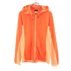 NIKE ナイキ トレーニング ジップパーカー M オレンジ DRI-FIT レディース 古着