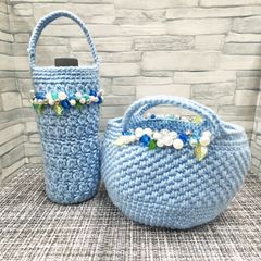 ペットボトルカバー　バッグ　ドリンクホルダー　ハンドメイド