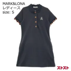 美品　マークアンドロナ　ポロワンピース　ノースリーブ　ドレス　スカル　ネイビー 美品 マークアンドロナ ポロワンピース ノースリーブ ドレス