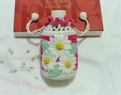 ペットボトルカバー約300ml用☆トロピカルピンク☆マーガレット