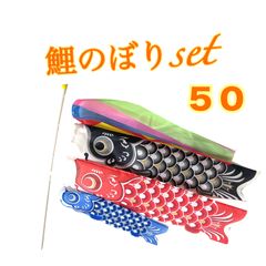 ネコポス　鯉のぼりset 50 49cm 恋のぼり達