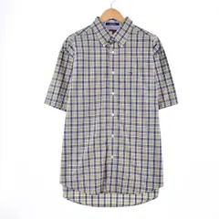 古着 90年代 トミーヒルフィガー TOMMY HILFIGER 半袖 ボタンダウン チェックシャツ メンズXL ヴィンテージ/eaa336291