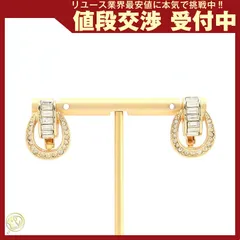  ディオール イヤリング ゴールド メタル ラインストーン