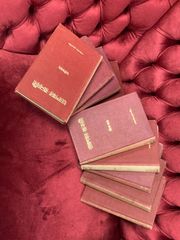 アンティーク 赤の洋書 9冊セット まとめ売り ディスプレイ インテリア 古書