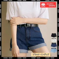 ベルト付き デニムショートパンツ 春夏 短パン ブラック インディゴ ハイウエスト デニムパンツ レディース ロールアップ デニムショーパン 美脚 脚長 カジュアル ホットパンツ おしゃれ 韓国風 ショーパン 大人可愛い ジーンズ CHMUSID-001