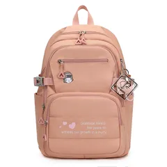 【人気商品】軽量 大容量 バックパック かわいいチャーム付き A4対応 中学生 防水 リュックサック 多機能 小学生 盗難防止 女子 スーツケースに固定可能 学生 通学 レディース 旅行 リュック 遠足 [FANDARE]