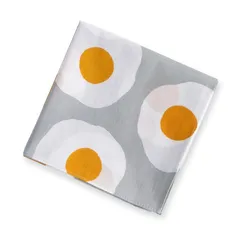 かまわぬ おいしい風呂敷 めだまやき/日本製 サイズ約50×50 綿100％ / 風呂敷 小風呂敷 クロス ハンカチ お弁当包み チーフ/母の日 父の日 敬老の日 誕生日 入園 入学 (おいしい風呂敷 めだまやき)