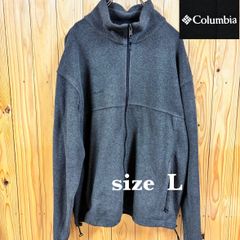 【古着】Columbia(コロンビア)フリースジャケット L グレー アウトドア キャンプ US古着 ジップアップ