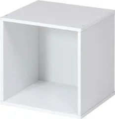 幅34.5×奥行29.5×高さ34.5cm ホワイト オープンラック 収納 キューブボックス カラーボックス 組み合わせ自由 不二貿易(Fujiboeki) 81901のサムネイル