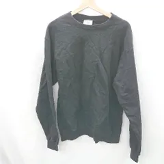 ◇ ⊇ Champion チャンピオン AUTHENTIC 長袖 丸首トレーナー カットソー サイズM ブラック系 メンズ E  【1506130013907】