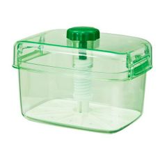 ポストモダン 漬物容器 バネ式 押し蓋付き クリア グリーン - メルカリ