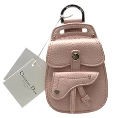 未使用 クリスチャン ディオール サドルバッグ キーリング バッグチャーム Christian Dior
