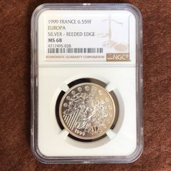 NGC  1999年 フランス　ユーロ　6.559フラン銀貨