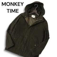 MONKEY TIME モンキータイム ユナイテッドアローズ 秋冬★ メルトン ウール フーディー コート Sz.XL メンズ 大きいサイズ